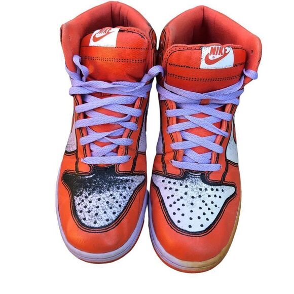 VINTAGE 2007 Nike Dunk High 1 Piece Premium Orange Size 10 - Picture 3 of 12